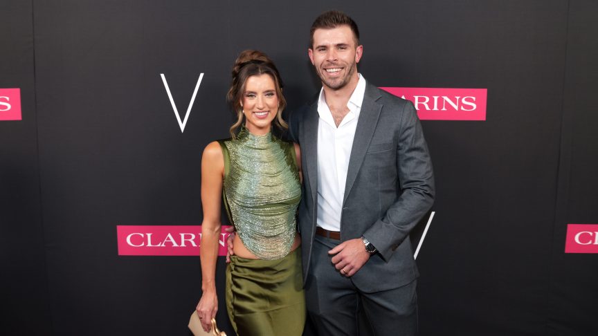 Kaity Biggar and Zach Shallcross attend an event.