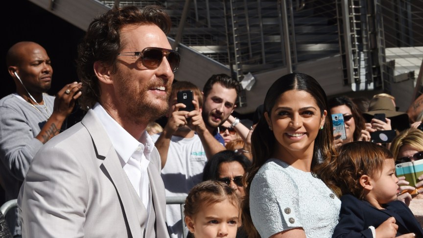 Matthew McConaughey attends an event with his family
