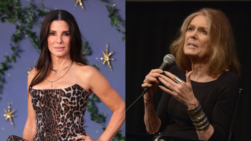 Gloria Steinem and Sandra Bullock