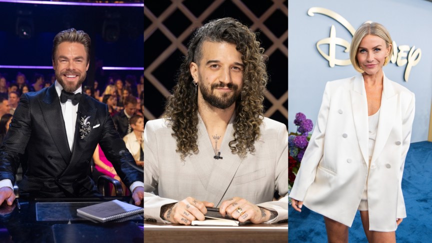 Derek Hough, Mark Ballas, and Julianne Hough for Disney