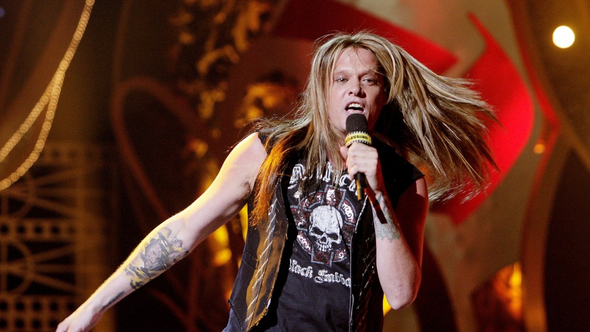 Sebastian Bach performing onstage in 2007