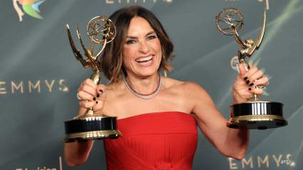 Mariska Hargitay Stuns in Red Gown as She Celebrates Double Emmy Win