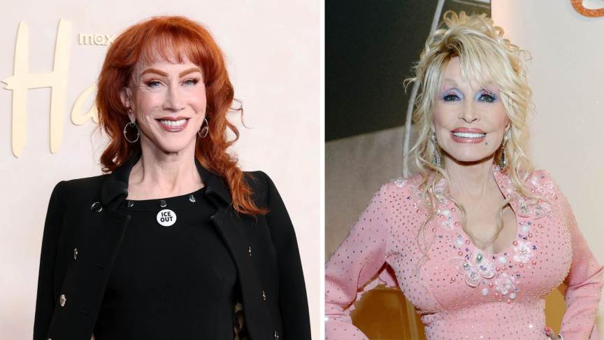 Kathy Griffin/Dolly Parton side by sid e