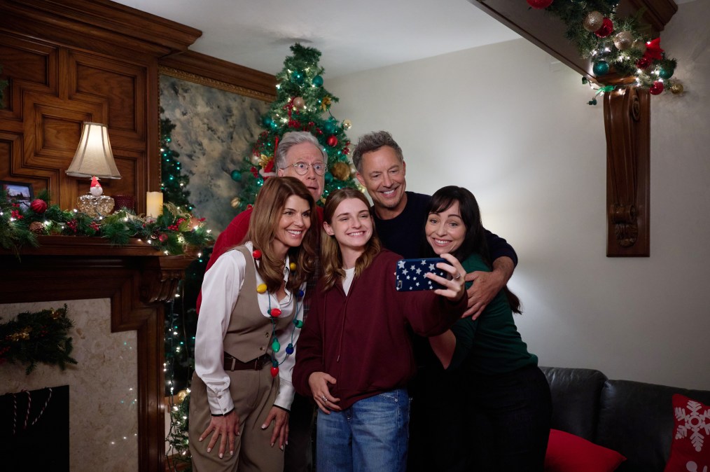 Lori Loughlin, Jonathan Whittaker, Lyla Elliott, Tom Cavanaugh, and Marisa McIntyre in Hallmark's "What If Christmas"