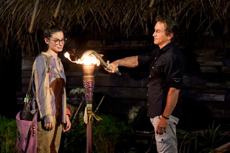 'Survivor 51,' Episode 5, Linnea Capobianco and Jeff Probst at Tribal Council