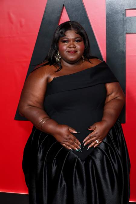 Gabourey Sidibe on the red carpet for American Horror Story 