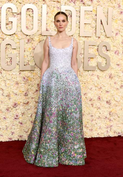 Natalie Portman at the 81st Golden Globe Awards.