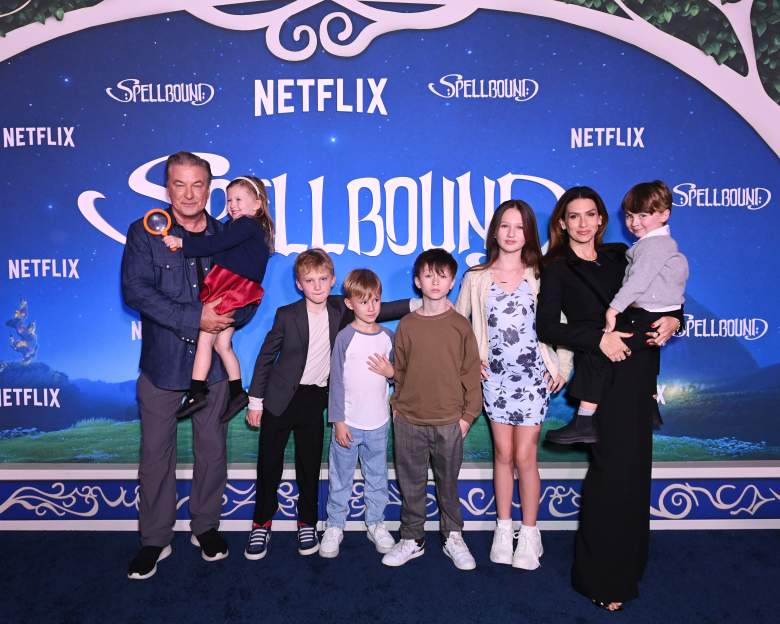 Alec Baldwin, Hilaria Baldwin, and family attend the Spellbound Premiere