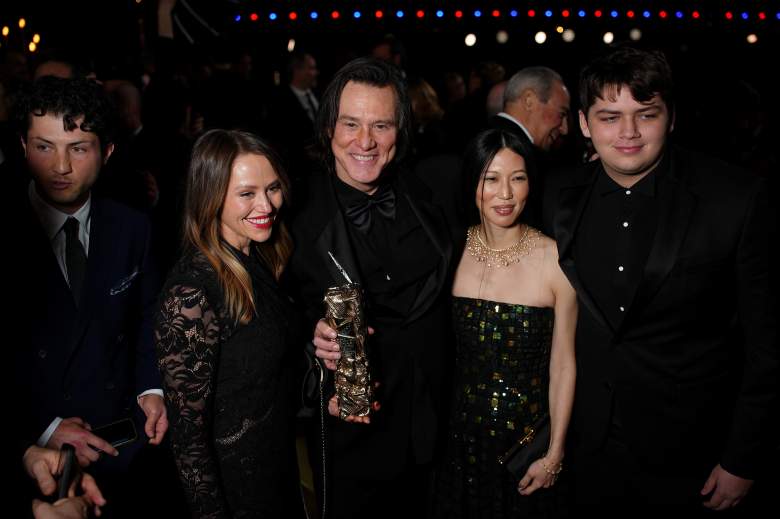 Jane Erin Carrey, Jim Carrey, Min Ah and Jackson Riley