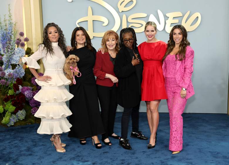 Sunny Hostin, Ana Navarro, Joy Behar, Whoopi Goldberg, Sara Haines and Alyssa Farrah Griffin attend the 2026 Disney Upfront event