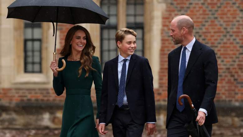 Kate Middleton and Prince William as Prince George begins at Eton College