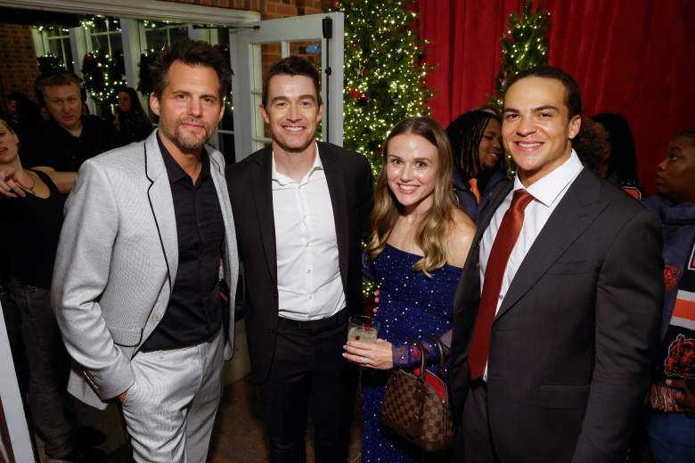 Kristoffer Polaha, Robert Buckley, McKenna Haase-Scott and Chicago Bears running back Zavier Scott attend Hallmark Channel's 2026 Countdown To Christmas kickoff