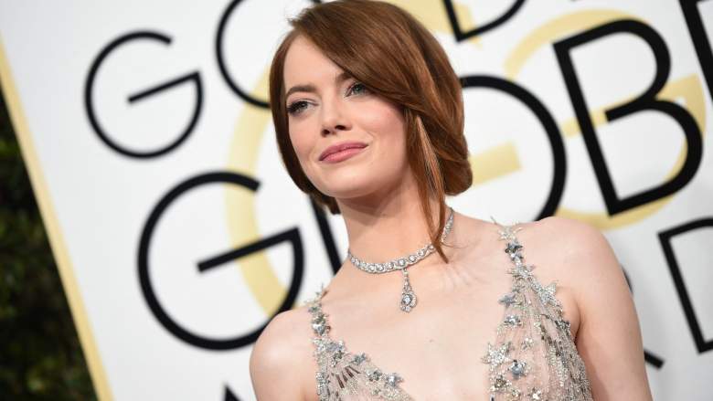 Emma Stone at the 74th Golden Globe Awards.