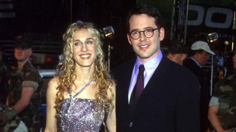 Sarah Jessica Parker and Matthew Broderick smile for photos as they attend an event