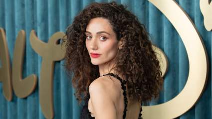 ‘Shameless’ Star Emmy Rossum Rocks Out in Lovely Sky-Blue Gown Ahead of Her ‘Jennifer Hudson Show’ Appearance