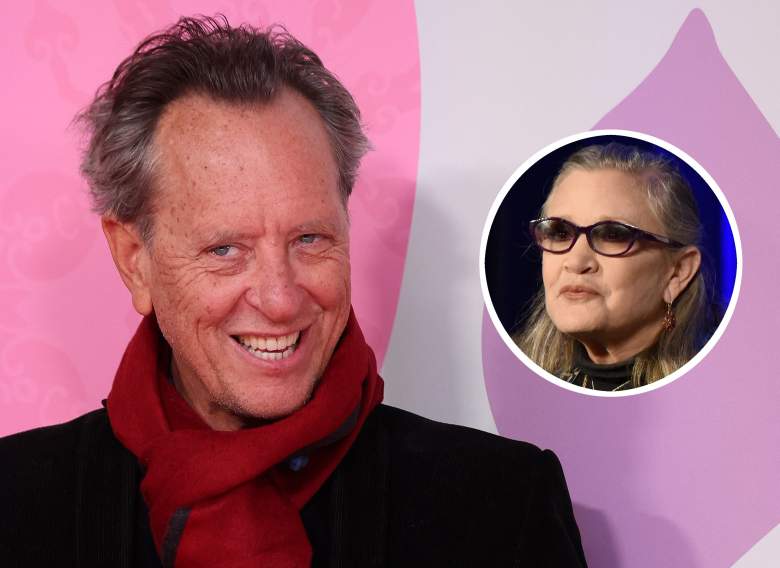 Richard E. Grant and Carrie Fisher.