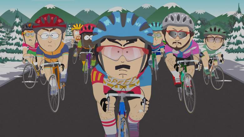 Randy stands in the middle of a South Park scene during the new South America episode.